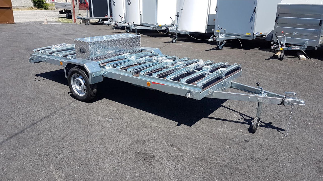 Remorque porte-vélos Jalon – 375 x 135 cm – jusqu'à 15 vélos – PTAC 500 ou 750 kg