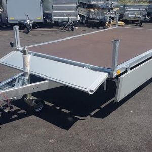 Remorque plateau ridelles aluminium Erde Expert XR342F – 340 x 180 cm – PTAC 1500 à 2500 kg