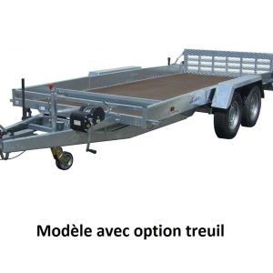 Remorque plateau basculant hydraulique Lider 34780 – 450 x 190 cm – PTAC 3500 kg