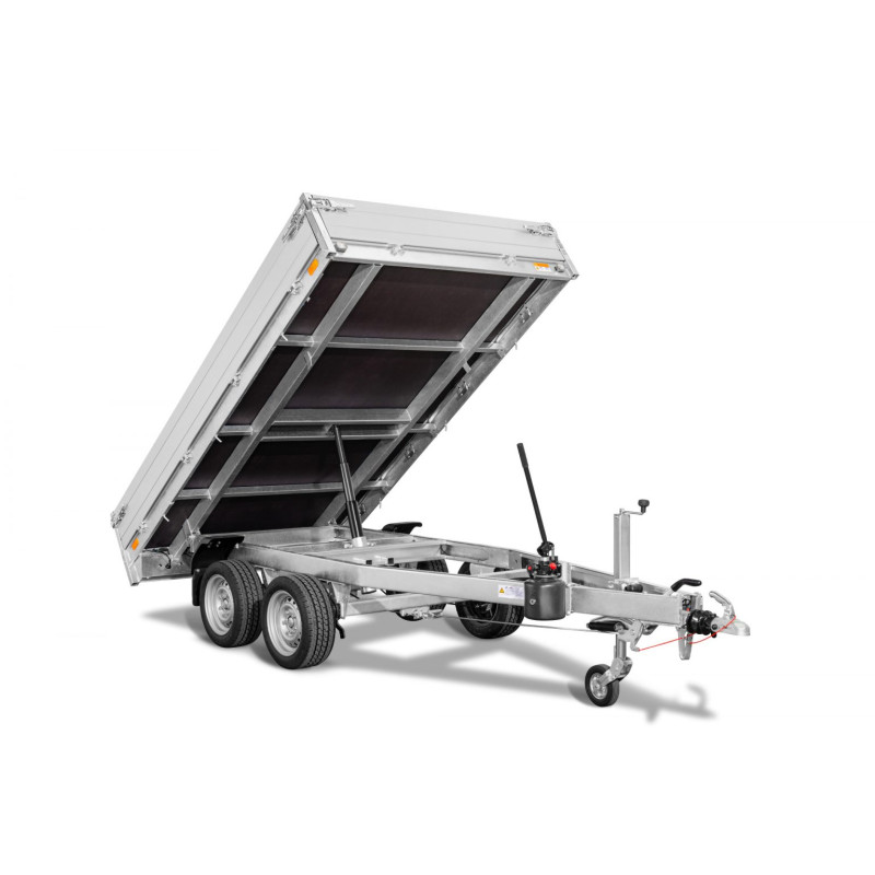 Remorque benne SARIS K1 – 306 x 170 cm double essieu – pompe électrique – PTAC 2000 kg – Image 2