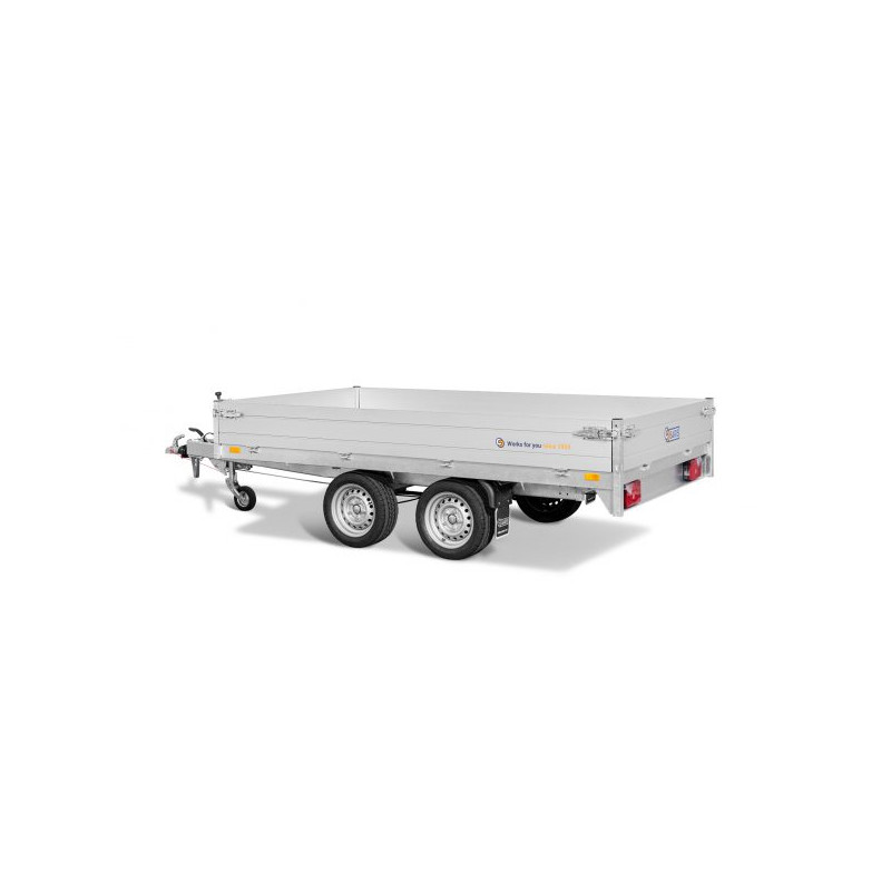 Remorque benne SARIS K1 – 306 x 170 cm double essieu – pompe électrique – PTAC 2000 kg – Image 4
