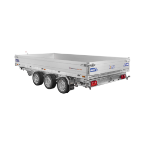 Remorque tribenne SARIS – ressorts à lames – pompe électrique – PTAC 3500 kg