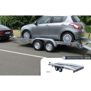 Remorque porte-voiture Lider roues dessous – plancher 71 cm – timon articulé – PTAC 2700 kg
