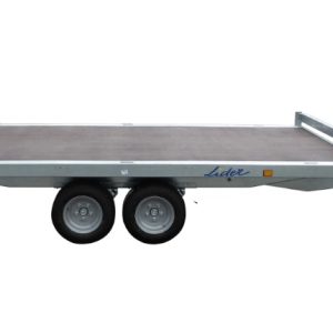 Remorque plateau basculant Lider 34632 – 355 x 180 cm double essieu – PTAC 1600 ou 2000 kg