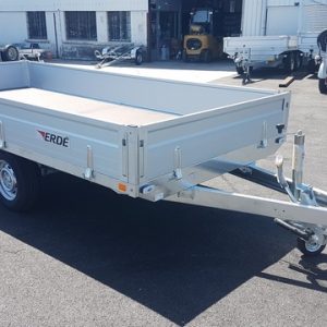 Remorque plateau ridelles aluminium Erde XR402F – 403 x 180 cm – PTAC 1500 à 2500 kg