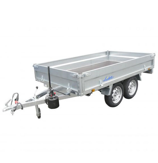 Remorque benne Lider 35560 – caisse 256 x 148 x 35 cm double essieu – PTAC 750 kg – Image 3