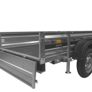 Remorque benne basculante Martz Prakti Dumper – 206 x 136 cm – suspension indépendante – PTAC 750 kg