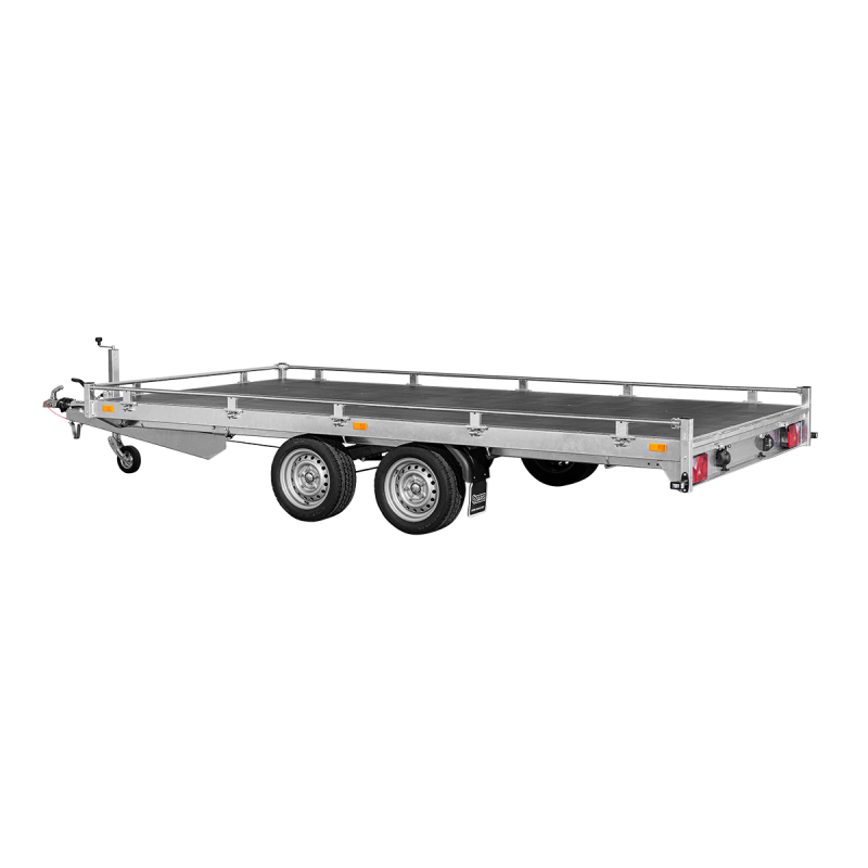 Remorque plateau basculant SARIS Transporter – 406 x 204 cm – rampes intégrées – PTAC 2700 kg – Image 2