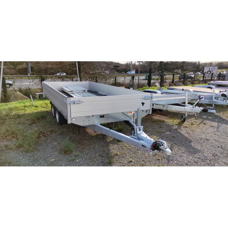 Remorque plateau SARIS – 306 x 184 cm – galvanisation intégrale – PTAC 2700 kg