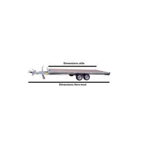 Remorque plateau Lider roues dessous – 506 x 215 cm – PTAC 3500 kg