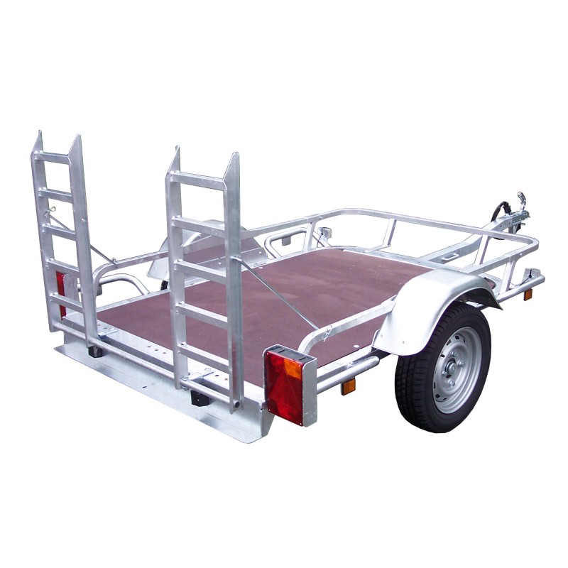 Remorque porte-motos modulable Lider – 1 à 3 motos ou 1 quad – sans carte grise